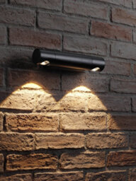 Auraglow Outdoor Integrated Led Swivel Up & Down Wall Light - Citadel - Black - thumbnail 4