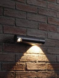 Auraglow Outdoor Integrated Led Swivel Up & Down Wall Light - Citadel - Black - thumbnail 5