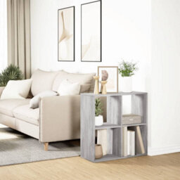Vidaxl Room Divider Bookcase Grey Sonoma 69.5X29X69.5 Cm Engineered Wood - thumbnail 4