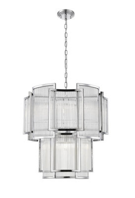Luminosa Lighting Luminosa Antigua 8 Light Chrome Crystal Pendant Ceiling Light