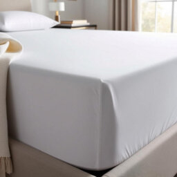 200 Thread Count Egyptian Cotton Fitted Sheet 40Cm Deep Pocket Extra Deep Bed Sheet Soft Stretchable Mattress Cover - thumbnail 6