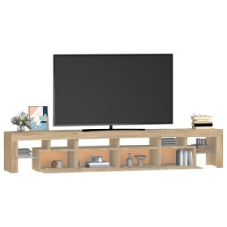 Berkfield Tv Cabinet With Led Lights Sonoma Oak 230X36.5X40 Cm - thumbnail 6
