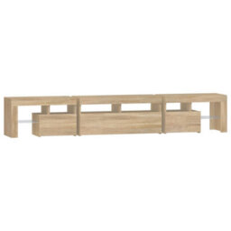 Berkfield Tv Cabinet With Led Lights Sonoma Oak 230X36.5X40 Cm - thumbnail 8