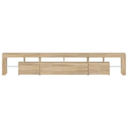 Berkfield Tv Cabinet With Led Lights Sonoma Oak 230X36.5X40 Cm - thumbnail 9