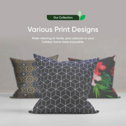 Gardenwize Pack Of 2 Blue Cube Cushion Covers 45 X 45Cm Indoor Outdoor - thumbnail 7