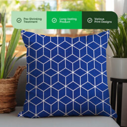 Gardenwize Pack Of 2 Blue Cube Cushion Covers 45 X 45Cm Indoor Outdoor - thumbnail 4