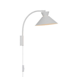 Nordlux Dial Metal Wall Light  White,plug In Or Mains - thumbnail 3