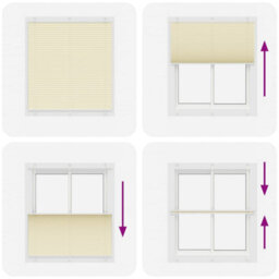 Berkfield Pleated Blind Cream 115X100 Cm Fabric Width 114.4 Cm Polyester - thumbnail 5