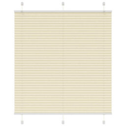 Berkfield Pleated Blind Cream 115X100 Cm Fabric Width 114.4 Cm Polyester - thumbnail 1