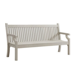 Winawood Sandwick 4 Seater Wood Effect Bench - Stone Grey - thumbnail 4