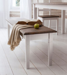 Nöa & Nani Noa & Nani Hallway Bench Entryway Medium In White And Dark Pine Canterbury - thumbnail 1