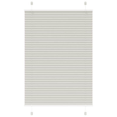 Berkfield Pleated Blind Light Grey 100X100 Cm Fabric Width 99.4 Cm Polyester - image 1