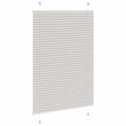 Berkfield Pleated Blind Light Grey 100X100 Cm Fabric Width 99.4 Cm Polyester - thumbnail 4