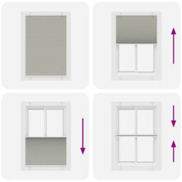 Berkfield Pleated Blind Light Grey 100X100 Cm Fabric Width 99.4 Cm Polyester - thumbnail 5
