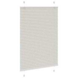 Berkfield Pleated Blind Light Grey 100X100 Cm Fabric Width 99.4 Cm Polyester - thumbnail 3