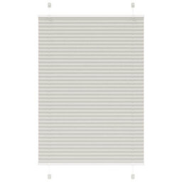 Berkfield Pleated Blind Light Grey 100X100 Cm Fabric Width 99.4 Cm Polyester - thumbnail 1