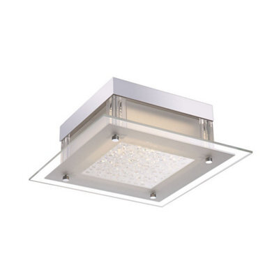 Luminosa Lighting Luminosa Classic Led Flush Ceiling Light Chrome, Cool White 4000K 960Lm