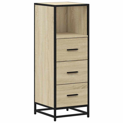 Berkfield Industrial Bathroom Cabinet Sonoma Oak 35X37.5X100 Cm Engineered Wood