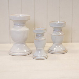 Satchville Natural Ceramic Candle Holder - thumbnail 2