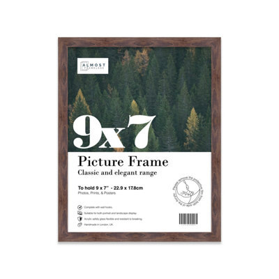 9X7 Walnut Picture Frame (17.8 X 22.9Cm) Poster, Photo, Artwork, Gallery Wall Or Print - image 1