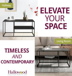 Hallowood Furniture Bewdley Black Metal Coffee Table - thumbnail 6
