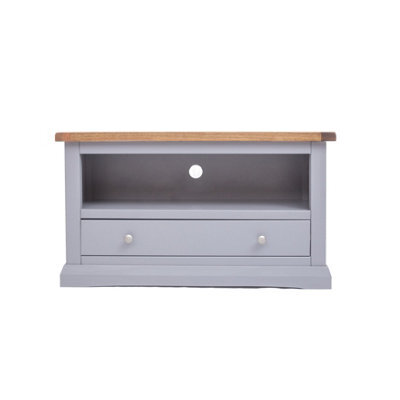 Cabinet Bits Rocca Grey 1 Drawer Tv Cabinet Chrome Knob - image 1