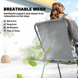 Outsunny 8 Piece Garden Dining Set With 6 Folding Chairs And Umbrella, Grey - thumbnail 5