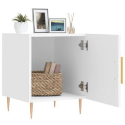Berkfield Bedside Cabinet White 40X40X50 Cm Engineered Wood - thumbnail 3