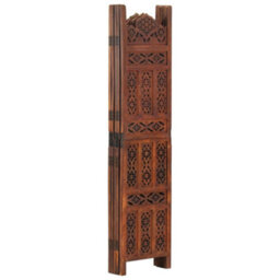 Vidaxl Hand Carved 5-Panel Room Divider Brown 200X165 Cm Solid Mango Wood Room Dividers - thumbnail 2