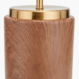 Pacific Lifestyle Wood Effect Ceramic Table Lamp With Shade - thumbnail 4