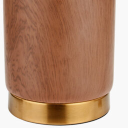 Pacific Lifestyle Wood Effect Ceramic Table Lamp With Shade - thumbnail 5