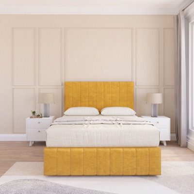 Sloomy California Divan Bed Set With 2 Drawers Footend - Plush Velvet - image 1