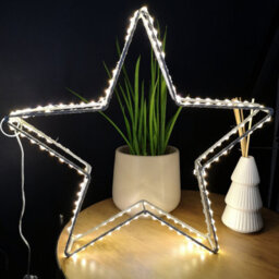 Samuel Alexander 38Cm Light Up Christmas Dewdrop Christmas Star Decoration With Warm White Leds - thumbnail 1