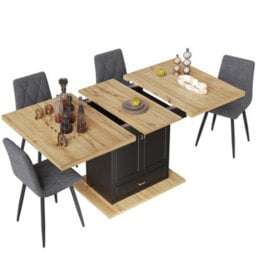 Matteo Extendable Dining Table - 110-140Cm Wooden Kitchen Table - thumbnail 9