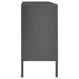 Berkfield Sideboard Anthracite 105X35X70 Cm Steel And Tempered Glass - thumbnail 4