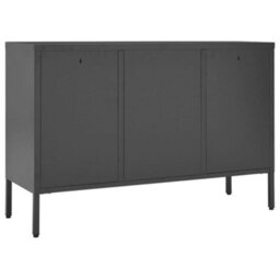Berkfield Sideboard Anthracite 105X35X70 Cm Steel And Tempered Glass - thumbnail 5
