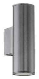 Stylish Ip44 Outdoor Wall Light In Anthracite Finish With Gu10 Bulbs - thumbnail 1