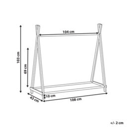 Beliani Kids Coat Stand Cree Light Brown - thumbnail 3