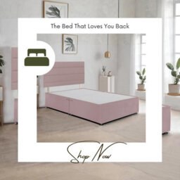 Pink Plush 4Ft6 Double Bed Frame With 20 Inch Headboard And 2Drawers - thumbnail 3