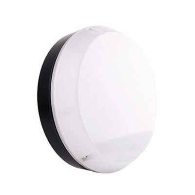Fern Howard Drake Flush Fitted Led Ip65 Emergency Black Bulkhead 1300Lm Natural White Light With Microwave Sensor - image 1