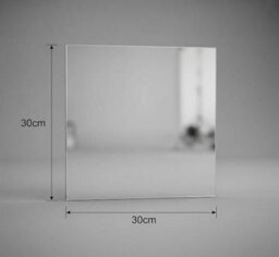Biznest Pack Of 4 Square Wall Hanging Self-Adhesive Hd Mirror Frameless Design Tiles Mat Diy Art Project Glass Stickers Home 30Cm - thumbnail 4