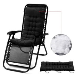 Garden Rocking Deck Chair Tufted Cushion Outdoor Recliner Seat Pad Cover Cotton - thumbnail 5