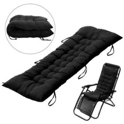Garden Rocking Deck Chair Tufted Cushion Outdoor Recliner Seat Pad Cover Cotton - thumbnail 3