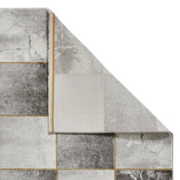 Grey Gold Abstract Modern Easy To Clean Rug For Bedroom & Living Room-120Cm X 170Cm - thumbnail 6