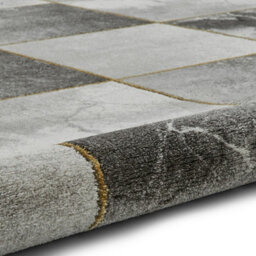 Grey Gold Abstract Modern Easy To Clean Rug For Bedroom & Living Room-120Cm X 170Cm - thumbnail 5