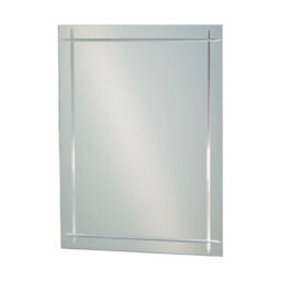 Showerdrape Marylebone Rectangular Wall Mounted Frameless Diamond Cut Bevelled Edge Bathroom Mirror 60 X 45Cm - thumbnail 6