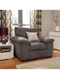 SquareBoxx Collingdale Grey Jumbo Cord Upholstered 3 + 2 Sofa Set - thumbnail 4