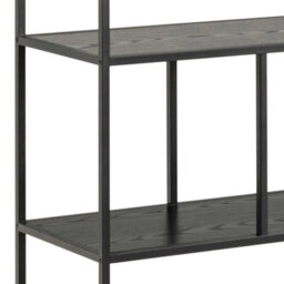 Wyld Haus El Paso Black Metal Frame Bookcase, 4-Shelf Step Design - thumbnail 6