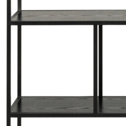 Wyld Haus El Paso Black Metal Frame Bookcase, 4-Shelf Step Design - thumbnail 7