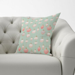 Warren Reed Designer Christmas Decorations Pink And Green Cushions 33Cm X 48Cm - thumbnail 2